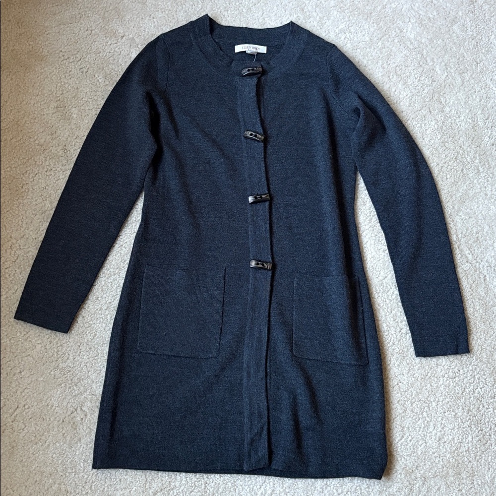 NWOT Ellen Tracy Wool Blend Cardigan Sweater Sz. S